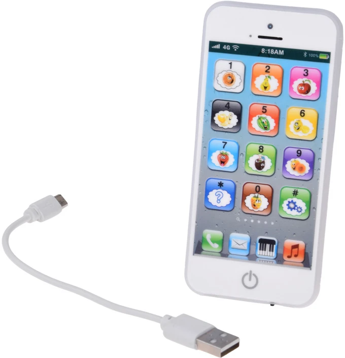 Jokomisiada Interactive Toy Išmanusis telefonas for Children 8 Modes Lights Sounds USB ZA6421