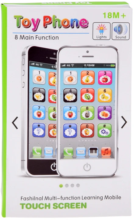 Jokomisiada Interactive Toy Išmanusis telefonas for Children 8 Modes Lights Sounds USB ZA6421