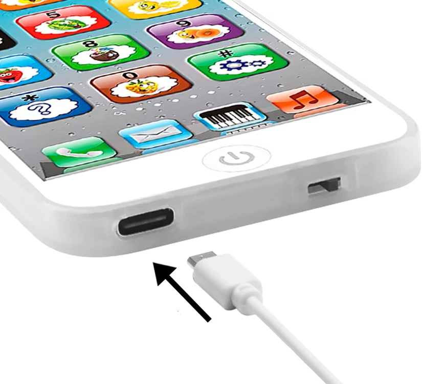 Jokomisiada Interactive Toy Išmanusis telefonas for Children 8 Modes Lights Sounds USB ZA6421