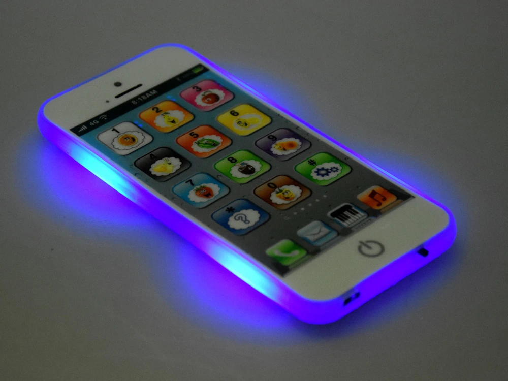 Jokomisiada Interactive Toy Išmanusis telefonas for Children 8 Modes Lights Sounds USB ZA6421