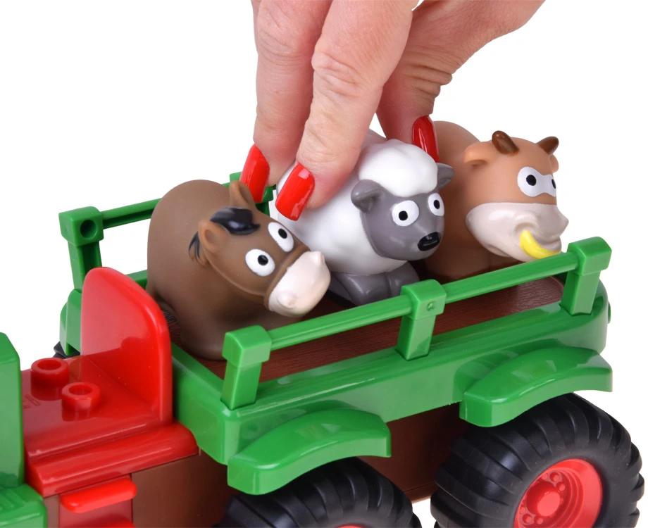 Jokomisiada Interactive Tractor with Trailer, Animals, Lights, Sounds and Farmer Figure ZA6309