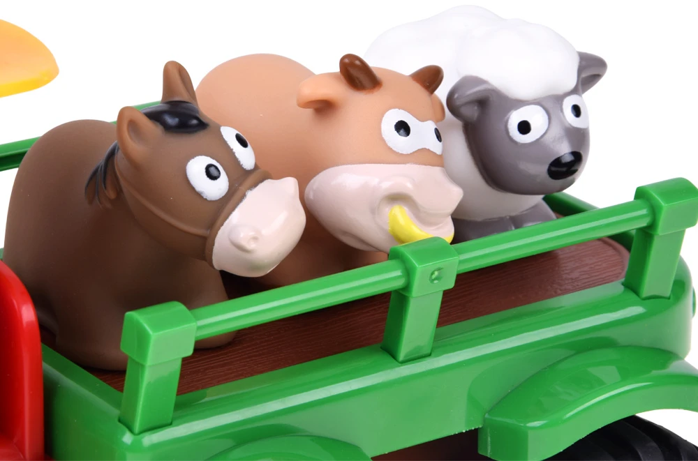 Jokomisiada Interactive Tractor with Trailer, Animals, Lights, Sounds and Farmer Figure ZA6309