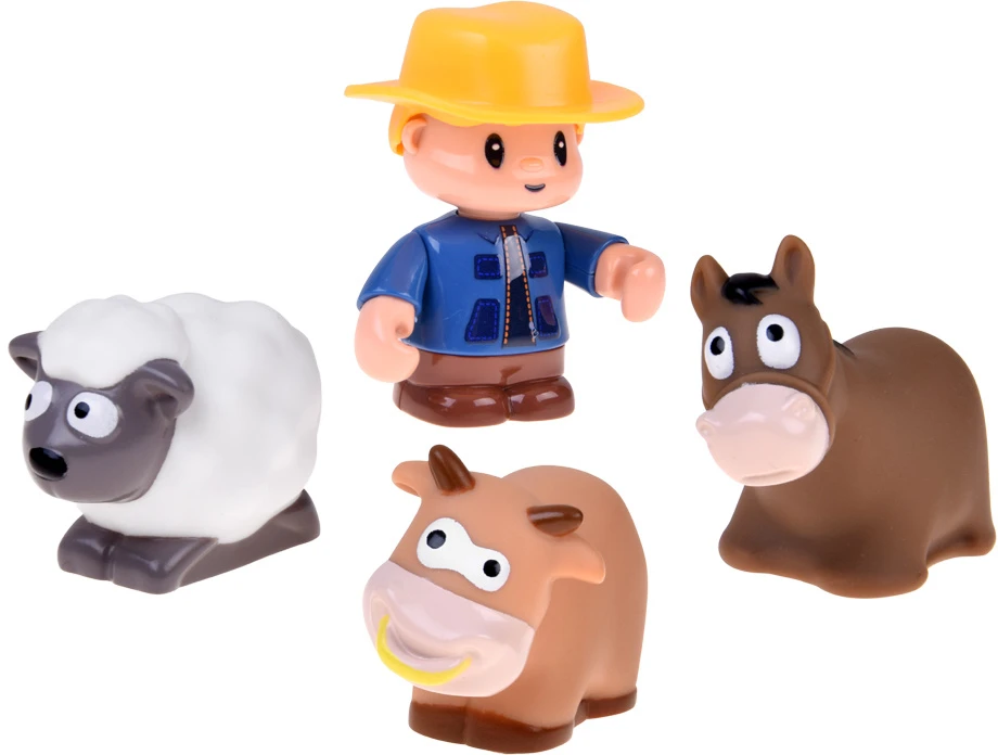 Jokomisiada Interactive Tractor with Trailer, Animals, Lights, Sounds and Farmer Figure ZA6309