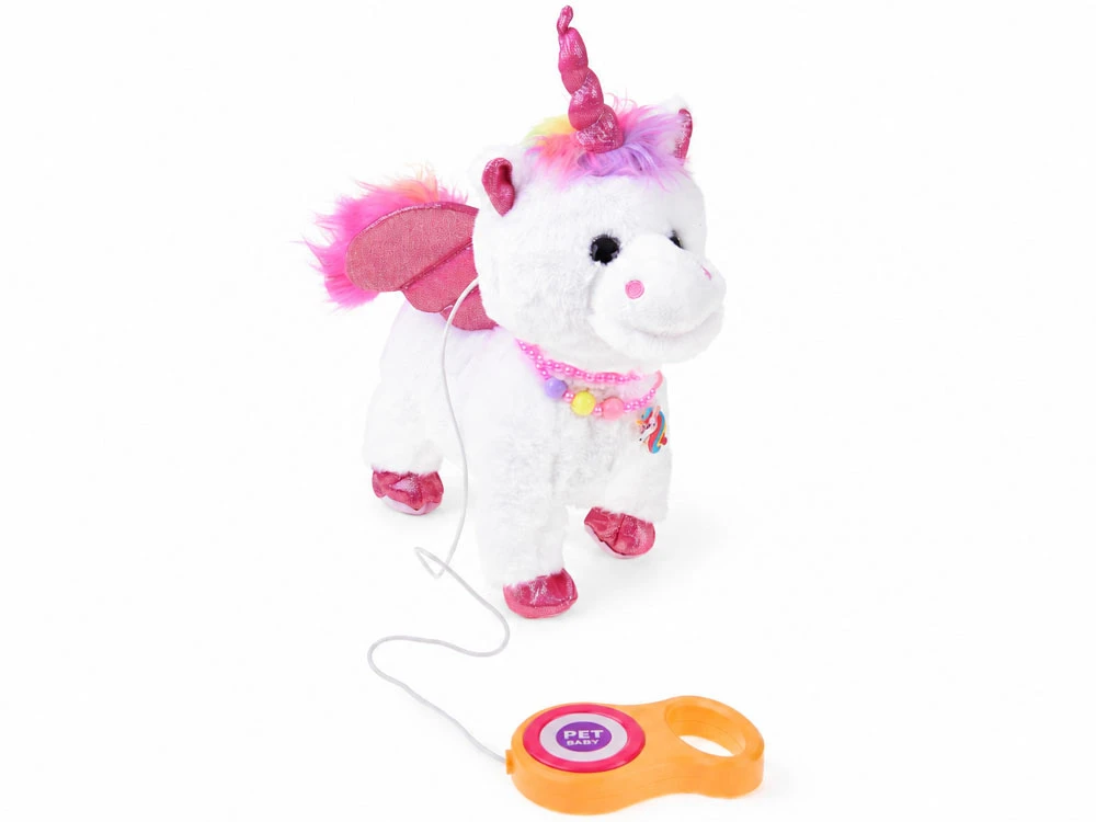 Jokomisiada Interactive Unicorn on a Leash Walks Sings Moves Head ZA6273