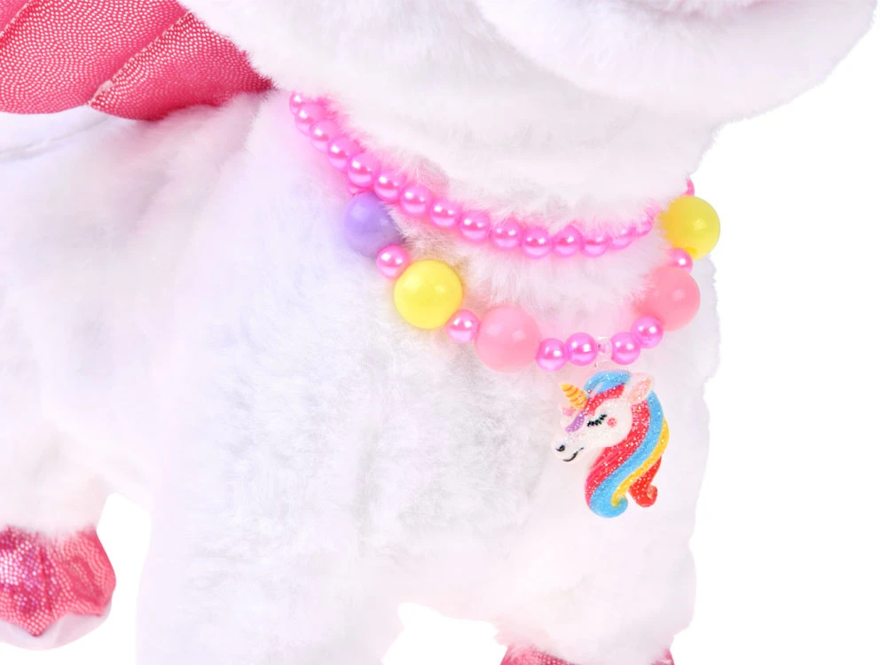 Jokomisiada Interactive Unicorn on a Leash Walks Sings Moves Head ZA6273