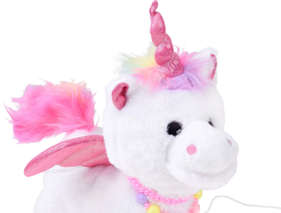 Jokomisiada Interactive Unicorn on a Leash Walks Sings Moves Head ZA6273