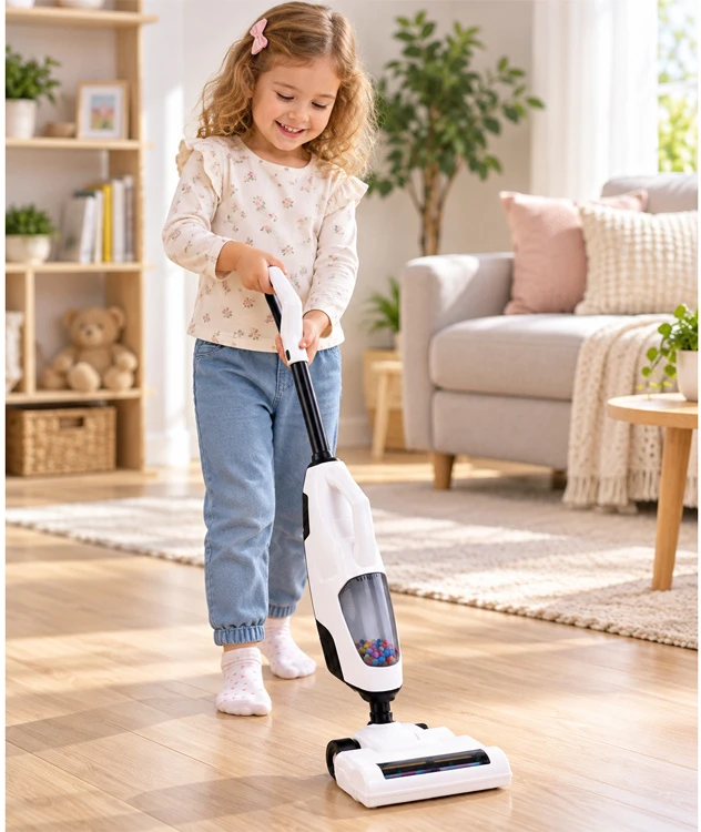 Jokomisiada Interactive VACUUM CLEANER for children 2 in 1 vertical and handheld ZA6317