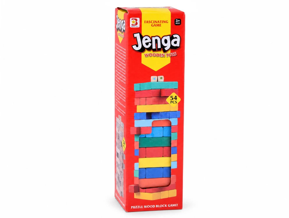Jokomisiada JENGA wobbly tower arcade game - wooden blocks ZA6636