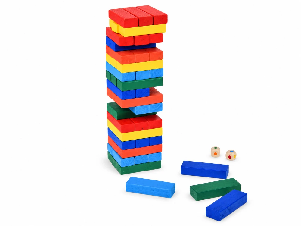 Jokomisiada JENGA wobbly tower arcade game - wooden blocks ZA6636