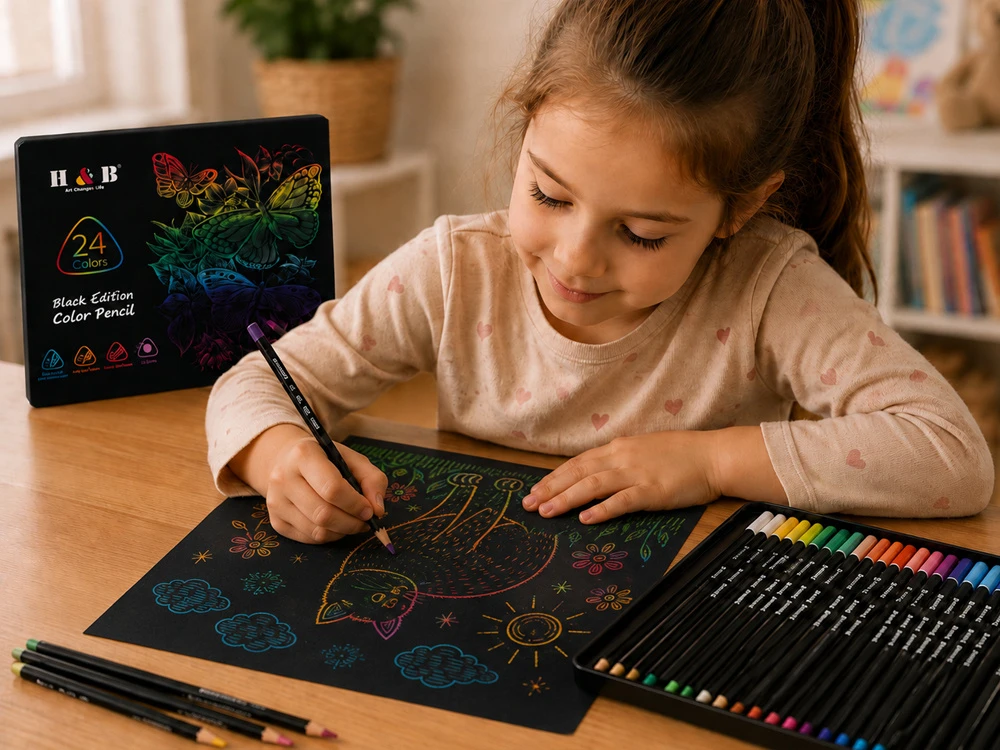 Dėlionė Jokomisiada Juodas Edition Colored Pencils 24 Colors 3.3 mm AP0124