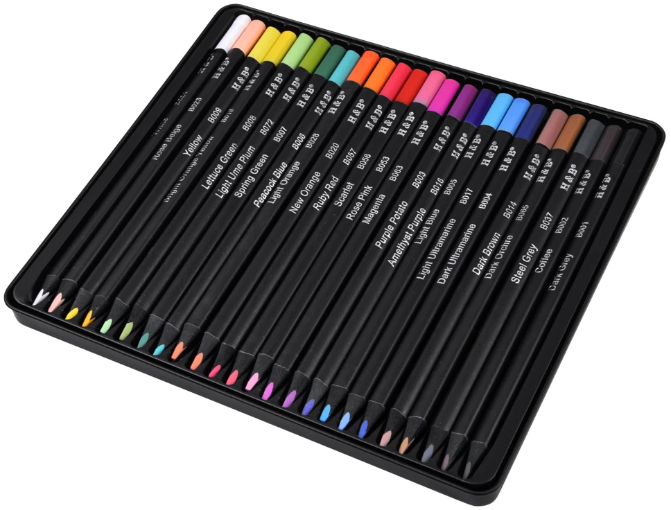 Dėlionė Jokomisiada Juodas Edition Colored Pencils 24 Colors 3.3 mm AP0124