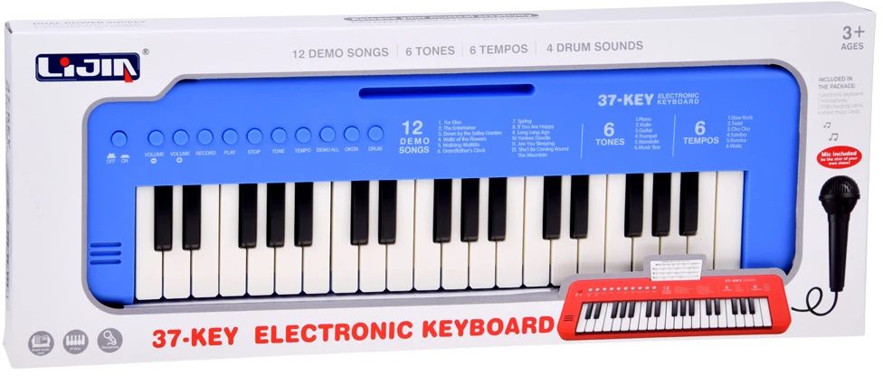 Jokomisiada Keyboard interactive organ for children 37-keys + microphone IN0190