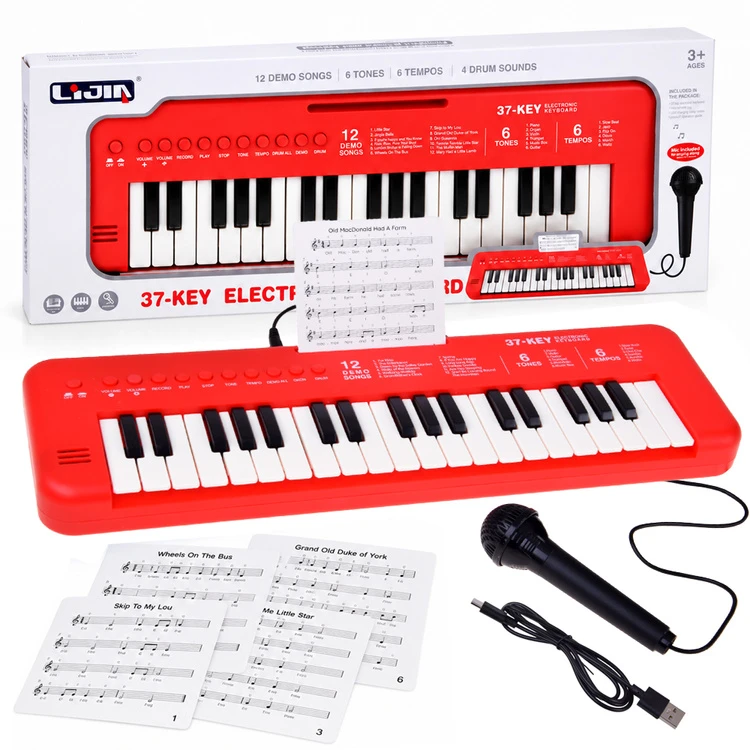 Jokomisiada Keyboard interactive organ for children 37-keys + microphone IN0190