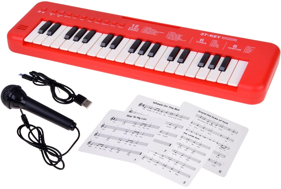 Jokomisiada Keyboard interactive organ for children 37-keys + microphone IN0190