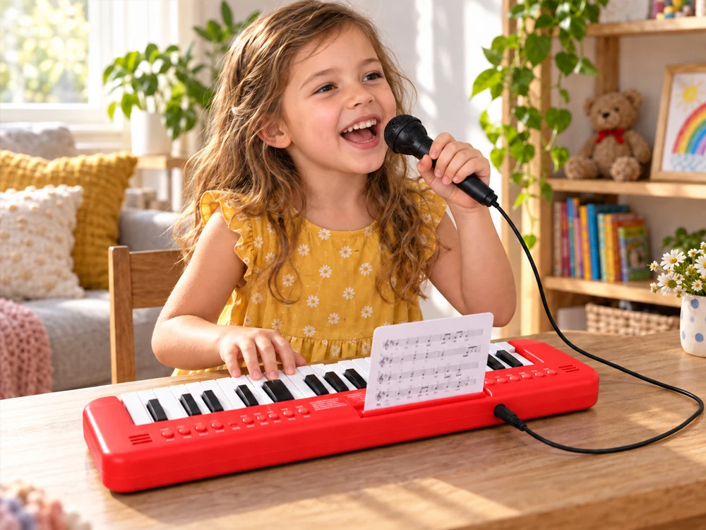 Jokomisiada Keyboard interactive organ for children 37-keys + microphone IN0190