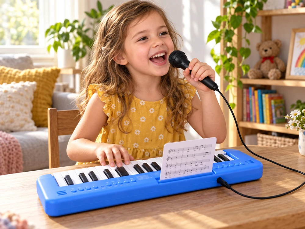 Jokomisiada Keyboard interactive organ for children 37-keys + microphone IN0190