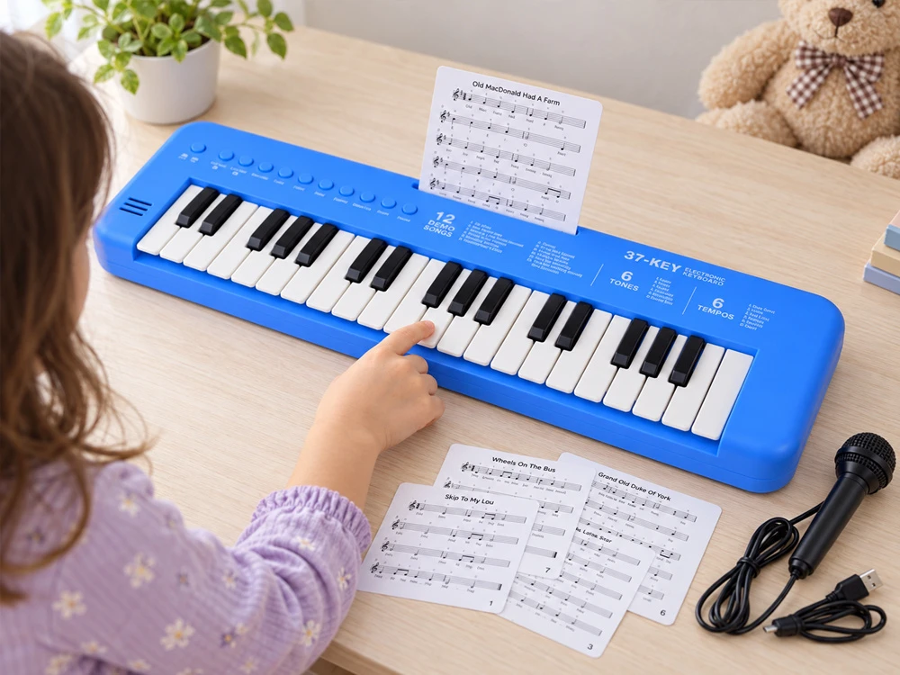 Jokomisiada Keyboard interactive organ for children 37-keys + microphone IN0190
