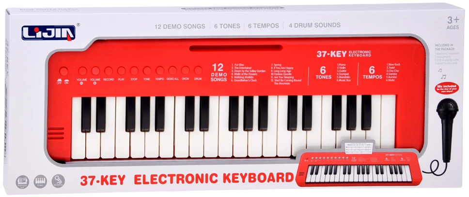 Jokomisiada Keyboard interactive organ for children 37-keys + microphone IN0190
