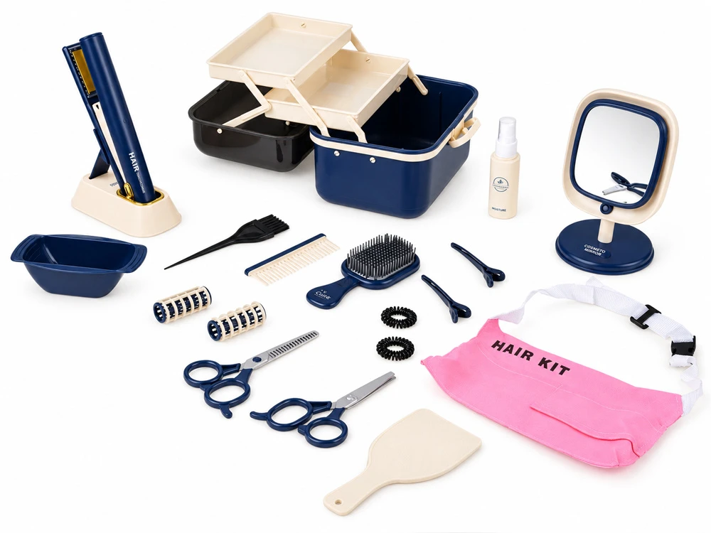Jokomisiada Large hairdressing set in a carry case – "little hairdresser" kit for children (ZA6614)