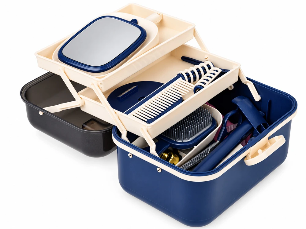 Jokomisiada Large hairdressing set in a carry case – "little hairdresser" kit for children (ZA6614)