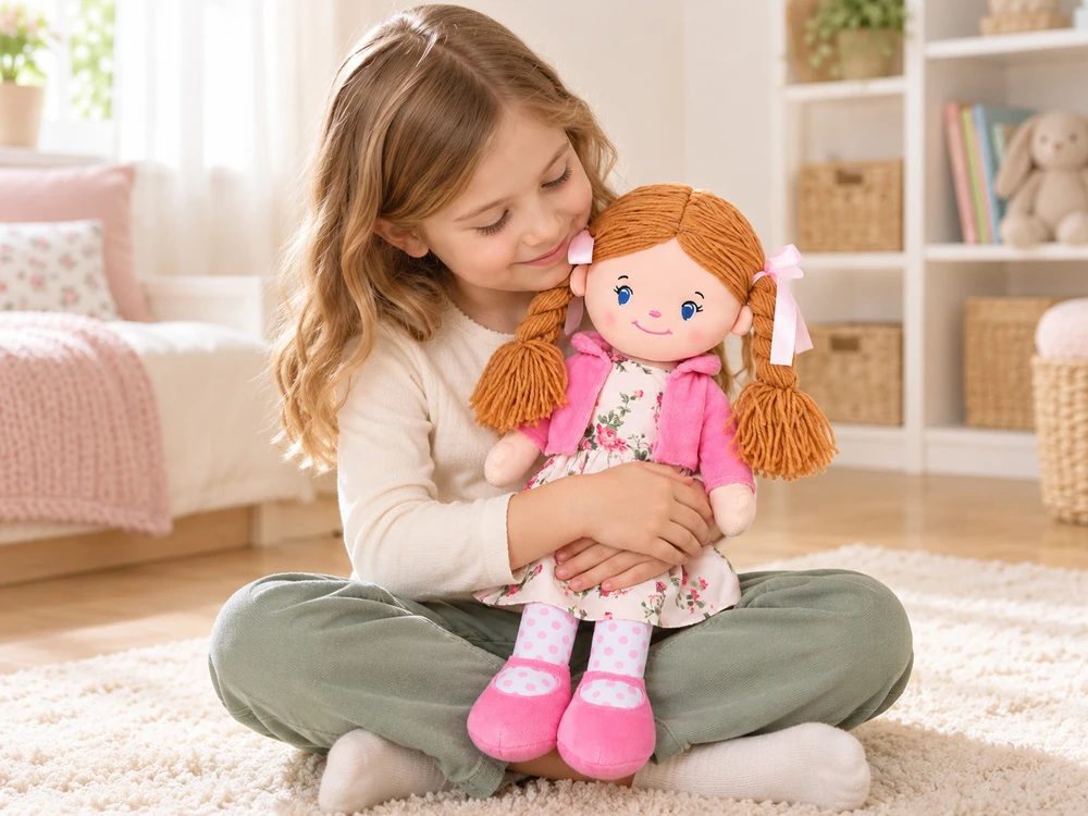 Jokomisiada Didelė medžiaginė lėlė HANIA, tekstilinė lėlė, 40 cm, ZA6279