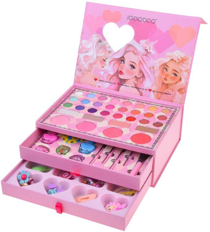 Jokomisiada Large makeup set - a charming box with cosmetics and jewelry ZA5693