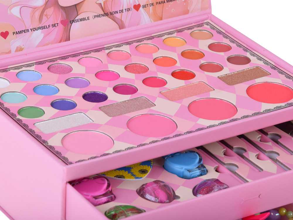 Jokomisiada Large makeup set - a charming box with cosmetics and jewelry ZA5693
