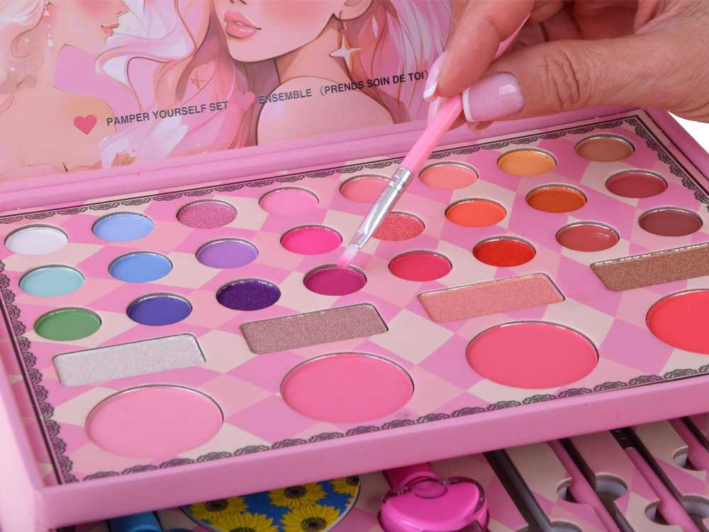 Jokomisiada Large makeup set - a charming box with cosmetics and jewelry ZA5693