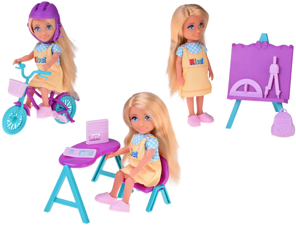 Jokomisiada Large set of doll family parents + children small dolls accessories ZA5421