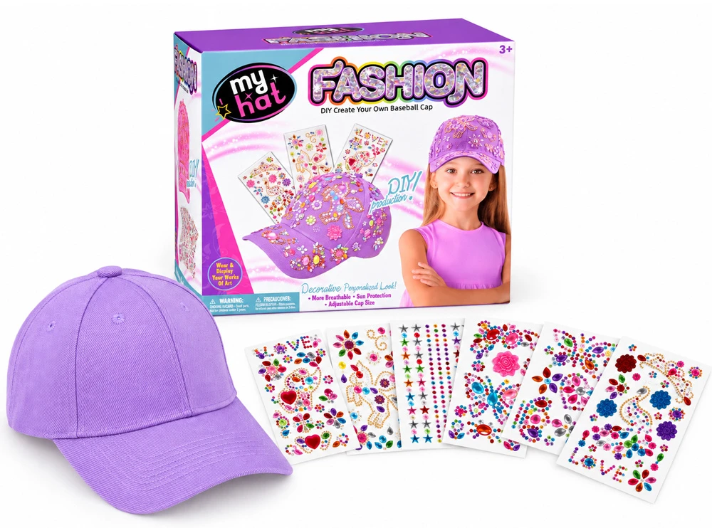 Jokomisiada LAVENDER baseball cap for decoration + DIY diamond stickers ZA6338