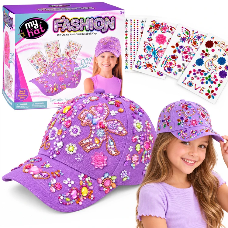 Jokomisiada LAVENDER baseball cap for decoration + DIY diamond stickers ZA6338