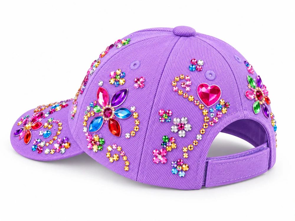 Jokomisiada LAVENDER baseball cap for decoration + DIY diamond stickers ZA6338