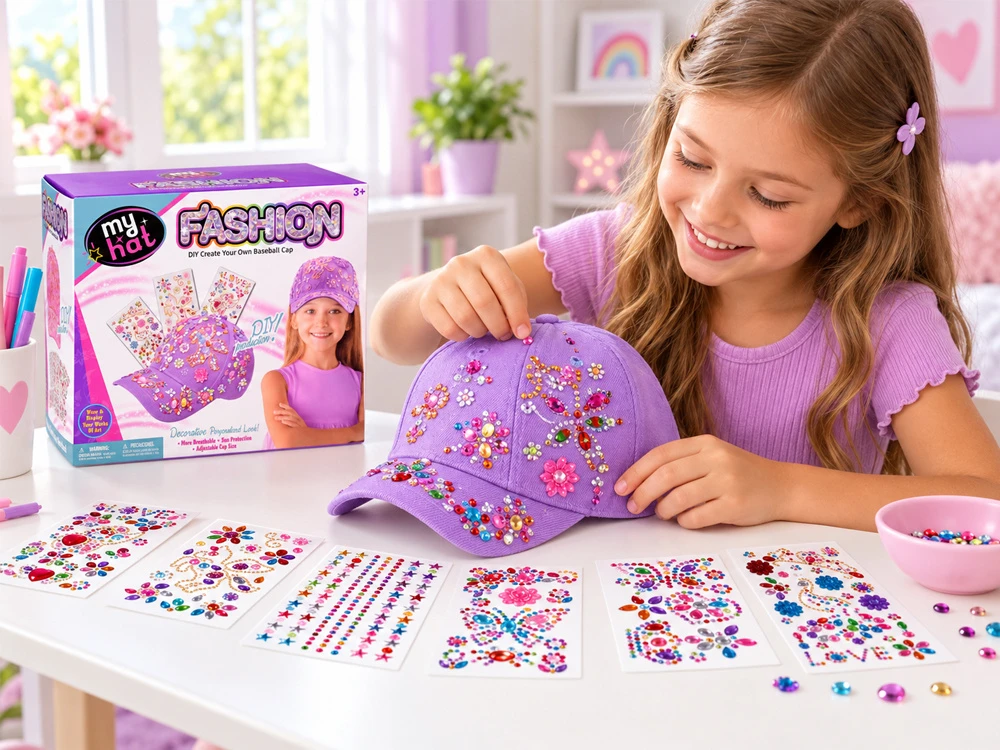 Jokomisiada LAVENDER baseball cap for decoration + DIY diamond stickers ZA6338