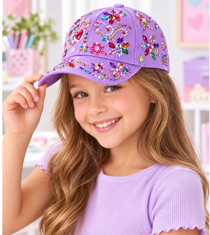 Jokomisiada LAVENDER baseball cap for decoration + DIY diamond stickers ZA6338