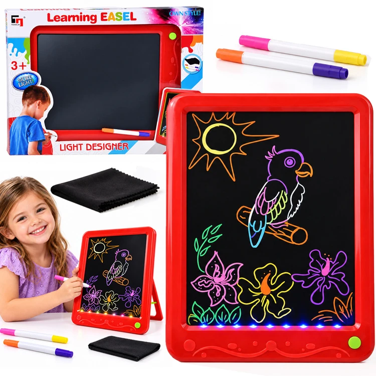 Jokomisiada LED Illuminated Drawing Board + Double-Sided Markers TA0119