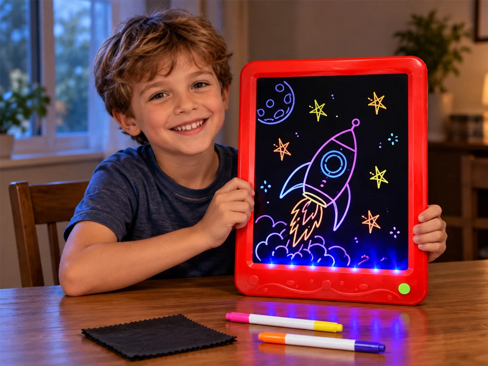 Jokomisiada LED Illuminated Drawing Board + Double-Sided Markers TA0119