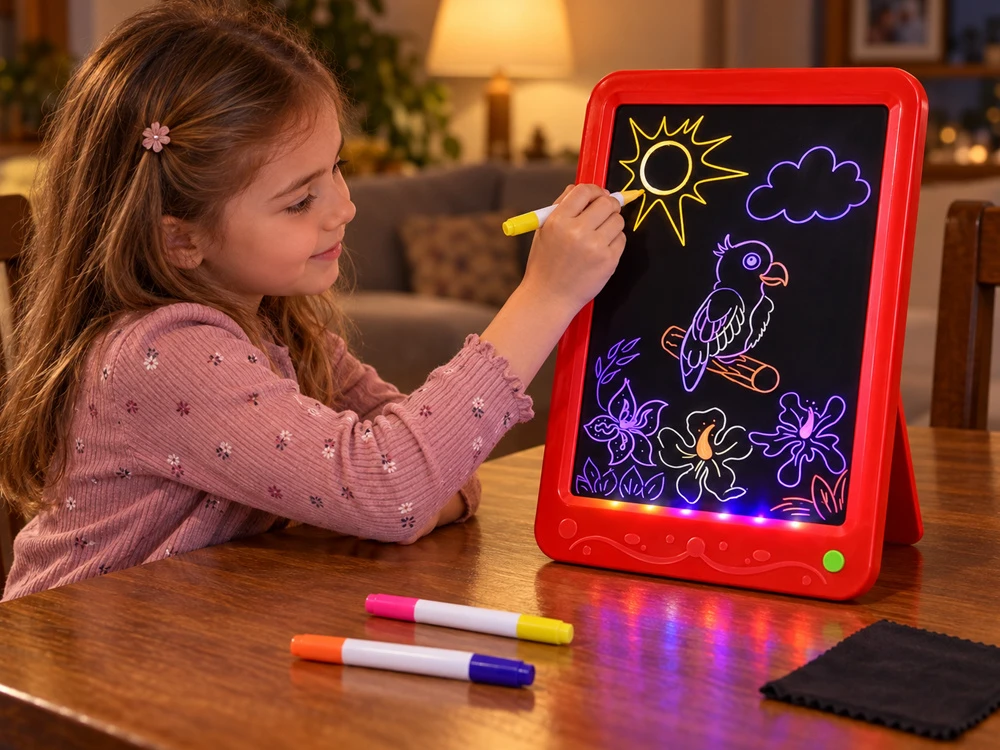 Jokomisiada LED Illuminated Drawing Board + Double-Sided Markers TA0119