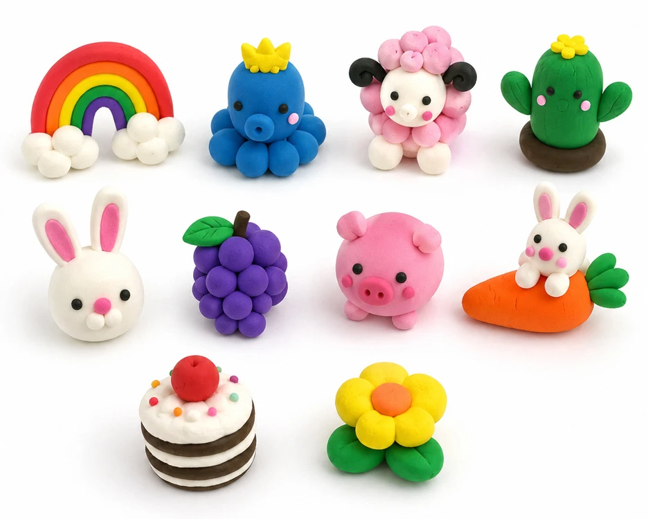 Jokomisiada Lightweight Foam Modelling Clay 24 Colours with Sculpting Tools ZA6288