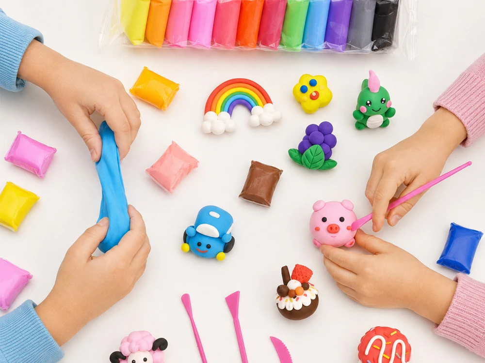 Jokomisiada Lightweight Foam Modelling Clay 24 Colours with Sculpting Tools ZA6288