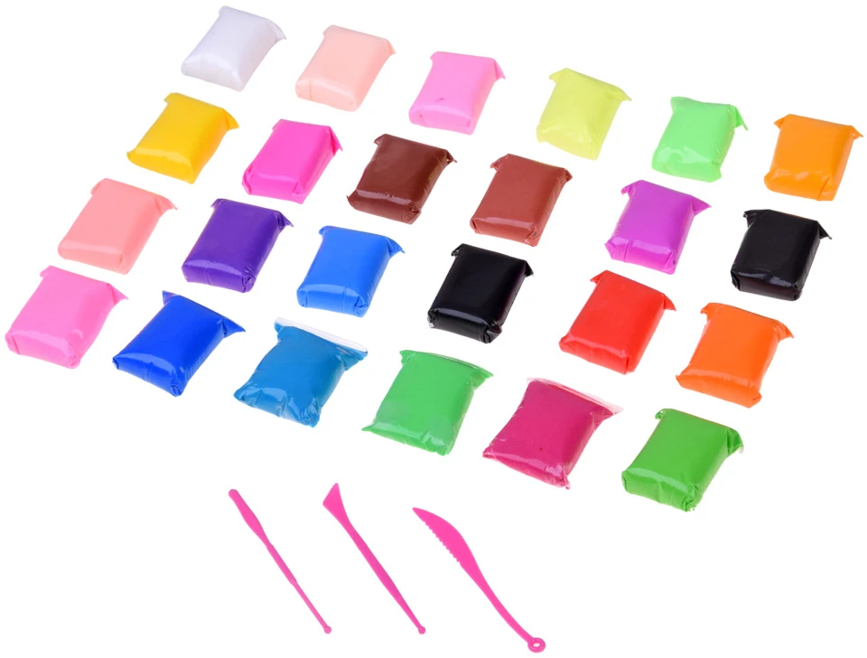 Jokomisiada Lightweight Foam Modelling Clay 24 Colours with Sculpting Tools ZA6288