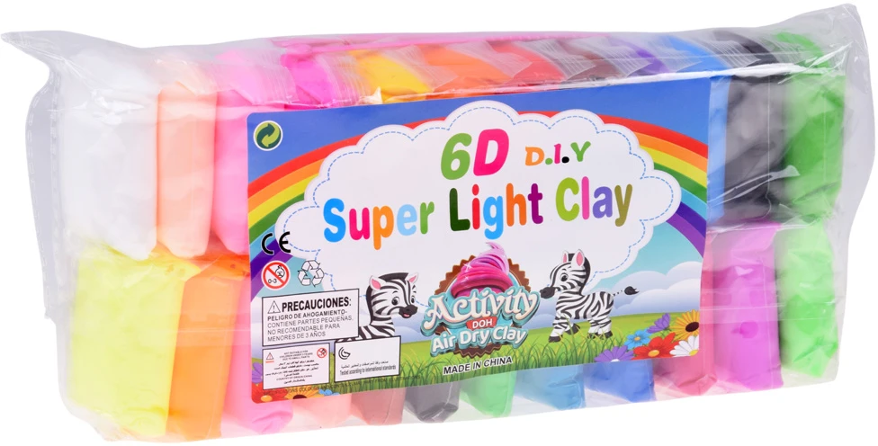 Jokomisiada Lightweight Foam Modelling Clay 24 Colours with Sculpting Tools ZA6288