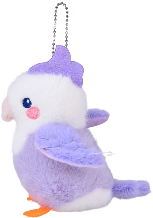 Jokomisiada Liliowa Lilka Plush Bird with Squeaker and Pendant, 13 cm ZA6426