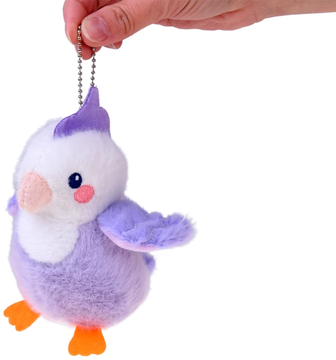 Jokomisiada Liliowa Lilka Plush Bird with Squeaker and Pendant, 13 cm ZA6426
