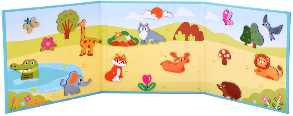 Dėlionė Jokomisiada Magnetic Animal Puzzle Play Board 30 Magnets for Children ZA6408