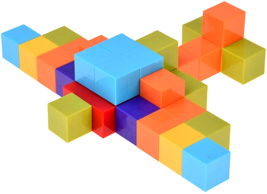 Jokomisiada Magnetic blocks - COLORFUL construction cubes BLOCKS 96pcs ZA6343