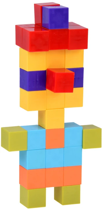 Jokomisiada Magnetic blocks - COLORFUL construction cubes BLOCKS 96pcs ZA6343