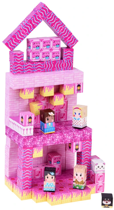 Jokomisiada Magnetic blocks HOUSE - construction cubes and pikselių 261 pieces ZA 6351