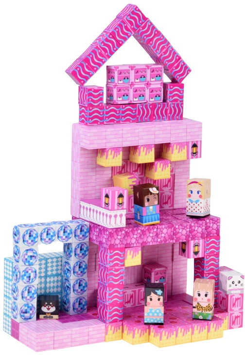 Jokomisiada Magnetic blocks HOUSE - construction cubes and pikselių 261 pieces ZA 6351