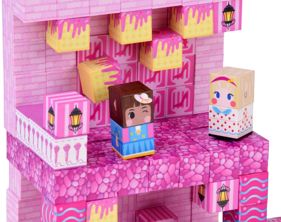 Jokomisiada Magnetic blocks HOUSE - construction cubes and pikselių 261 pieces ZA 6351