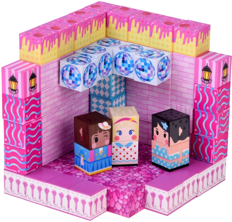 Jokomisiada Magnetic blocks HOUSE - construction cubes and pikselių 261 pieces ZA 6351